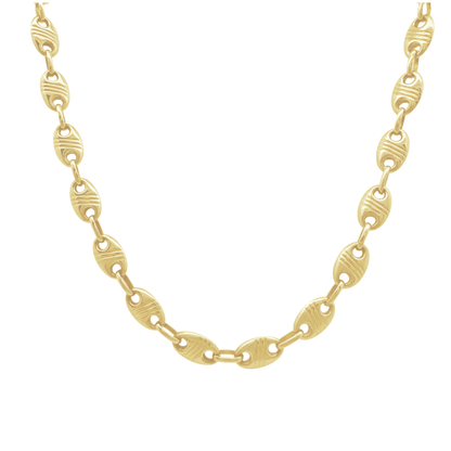 10K Yellow Gold Free Form Link Chain 6Mm 24In 10.6Dwt