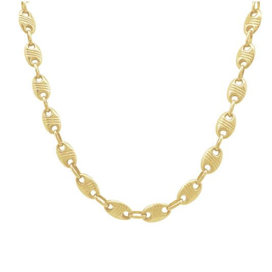 10K Yellow Gold Free Form Link Chain 6Mm 24In 10.6Dwt