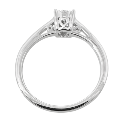 0.13Ct 10K White Gold Diamond Engagement Rings Size 7 1.5Dwt