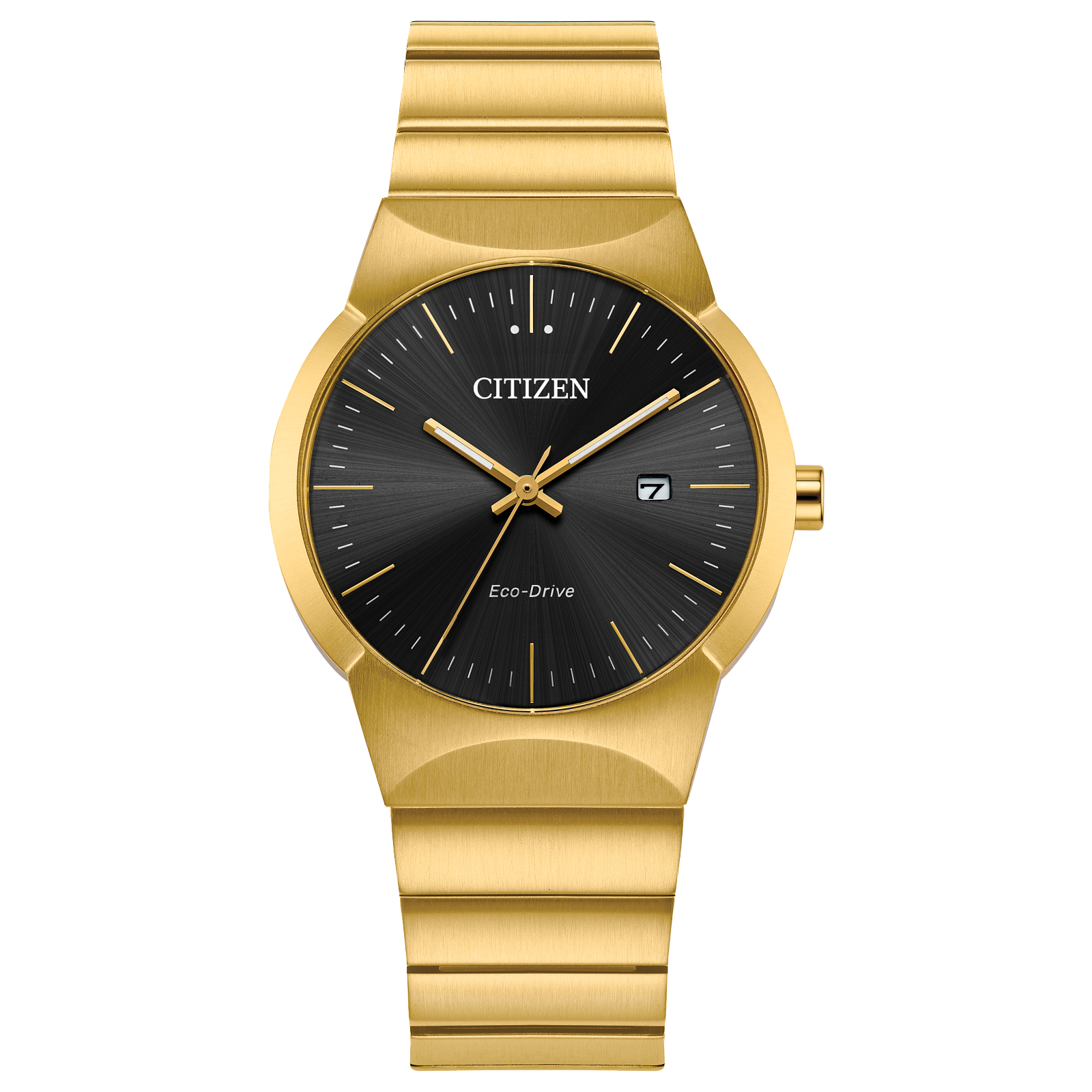 Citizen Axiom Eco Drive Ladies Watch (Ew2672-58E) Gold Tone Black Dial
