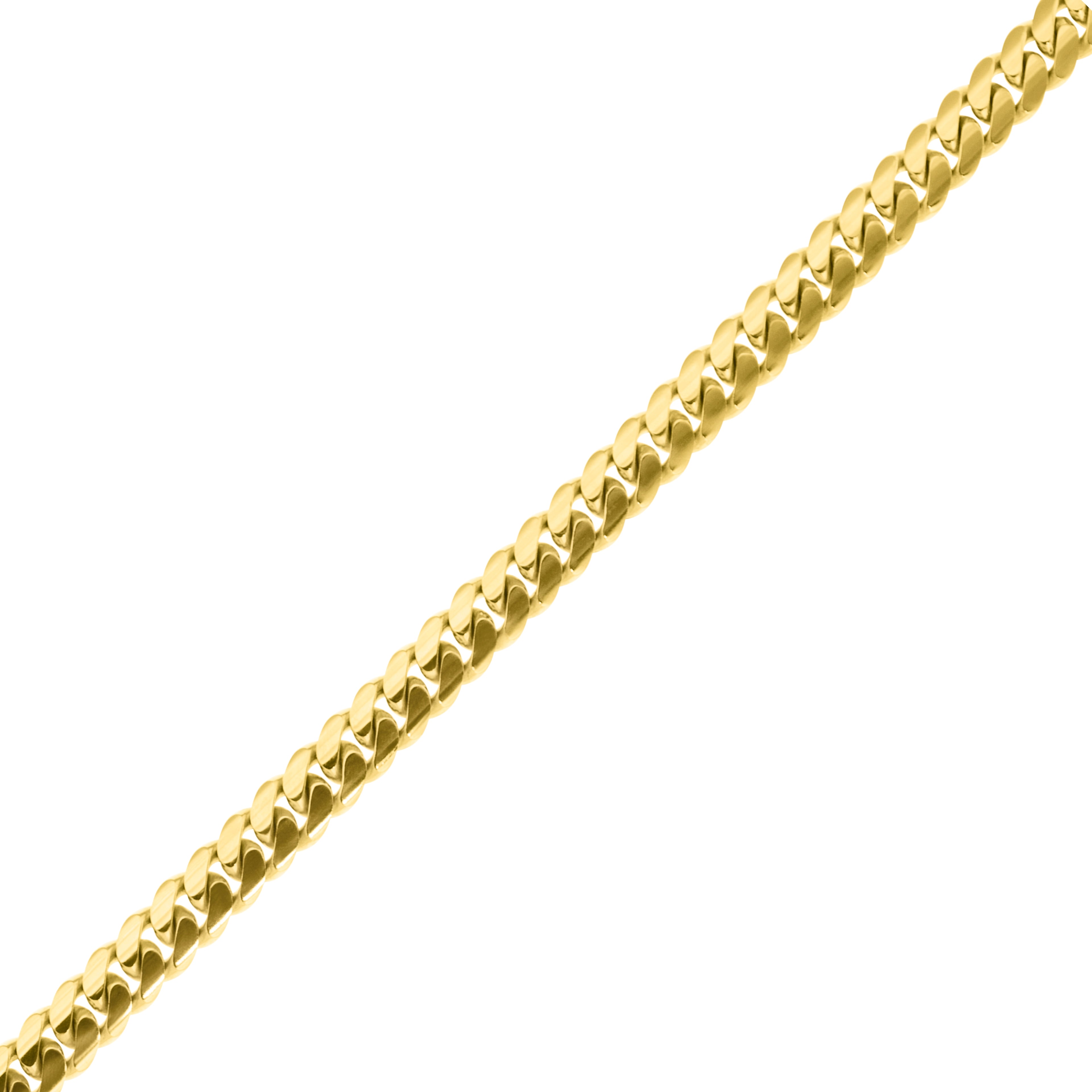10K Yellow Gold Triple Clasp Cuban Link Chain 10.5Mm 24In 120.4Dwt