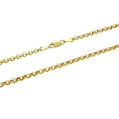 14K Yellow Gold Rolo Link Chain 2.5Mm 22In 2.8Dwt