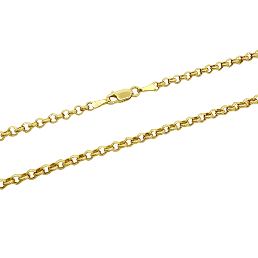 14K Yellow Gold Rolo Link Chain 2.5Mm 22In 2.8Dwt