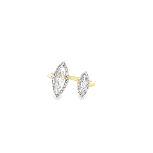 0.40Ctw 14K Yellow Gold Diamond Fashion Ring Size 7
