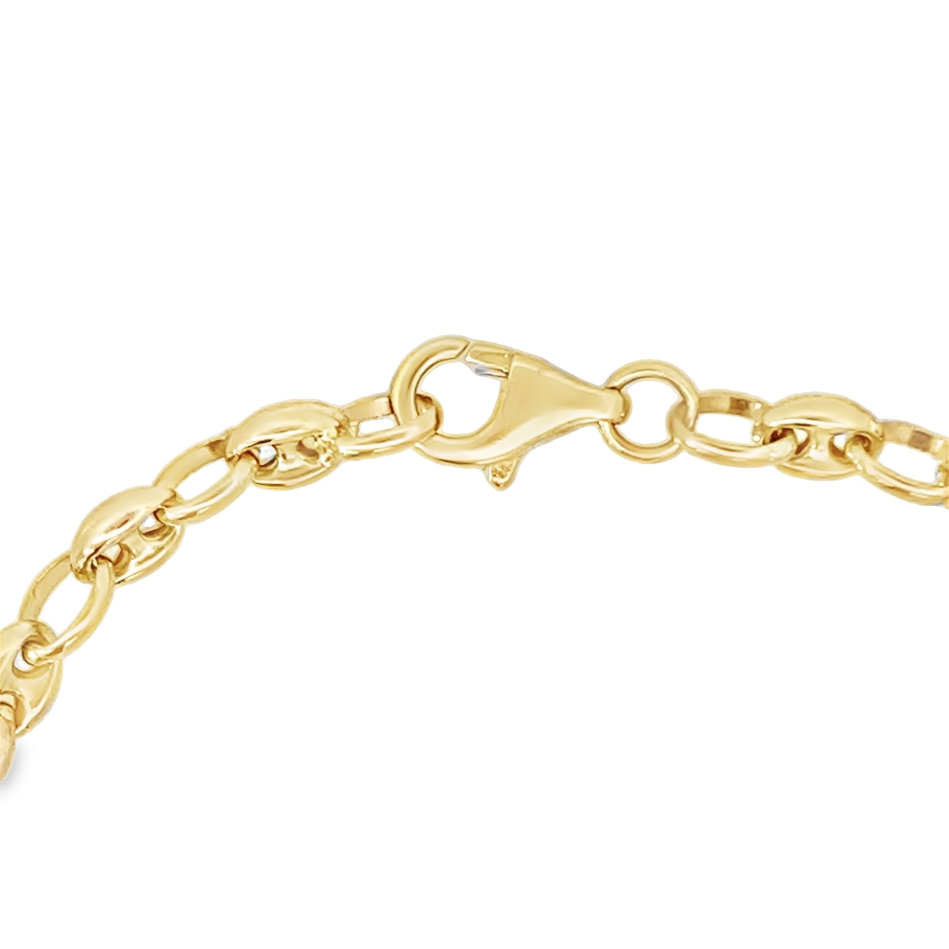 14K Yellow Gold Mariner Link Bracelet 8In 3.2Dwt