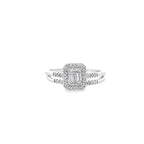 0.25Ct 10K White Gold Diamond Wedding Set Size 7 2.1Dwt