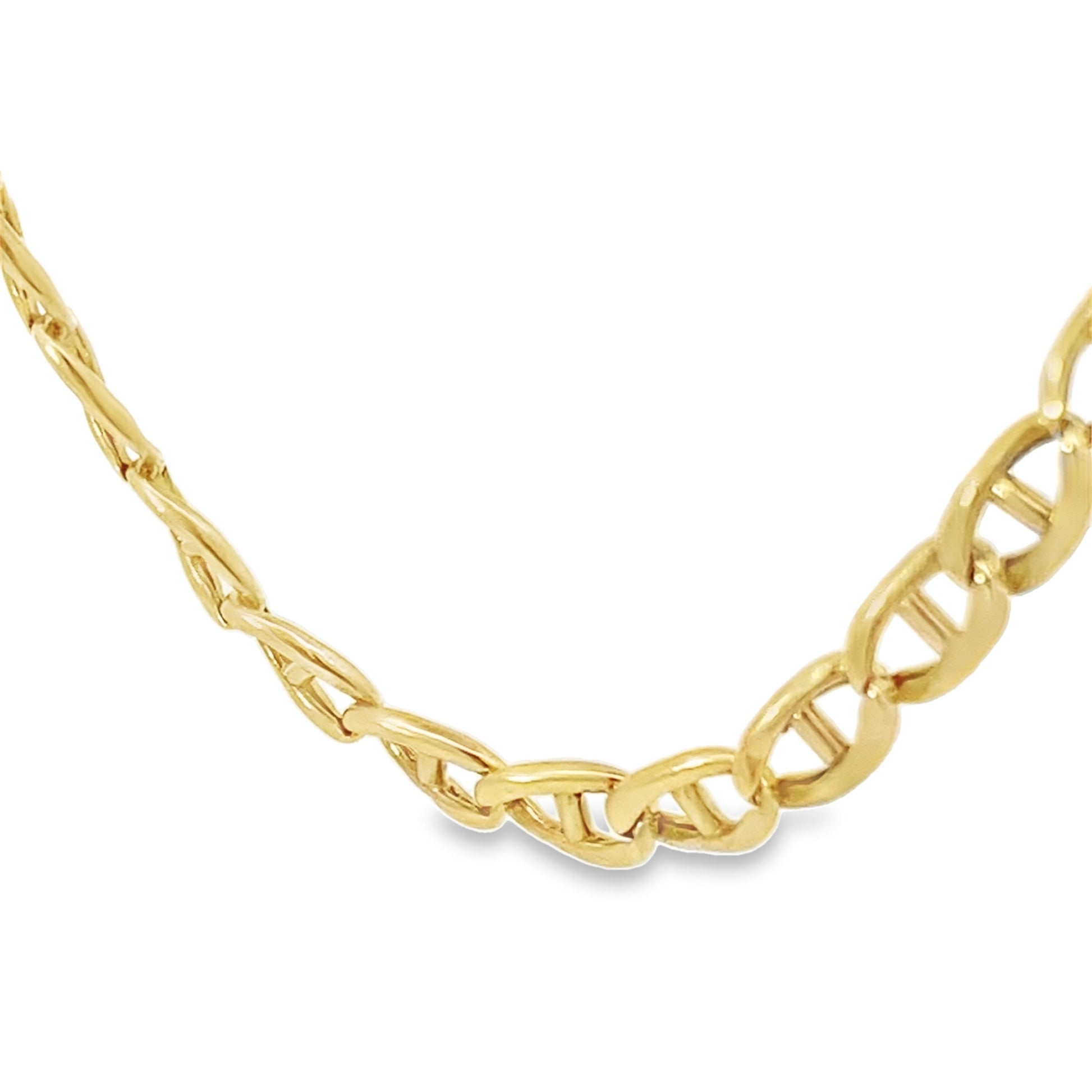 18K Yellow Gold Mariner Link Chain 3.5Mm 28In 7.4Dwt
