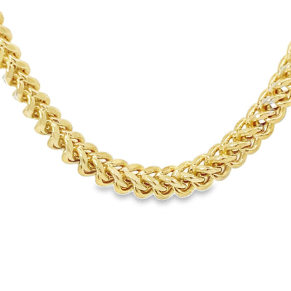 14K Yellow Gold Franco Link Chain 3.5Mm 26In 14.3Dwt