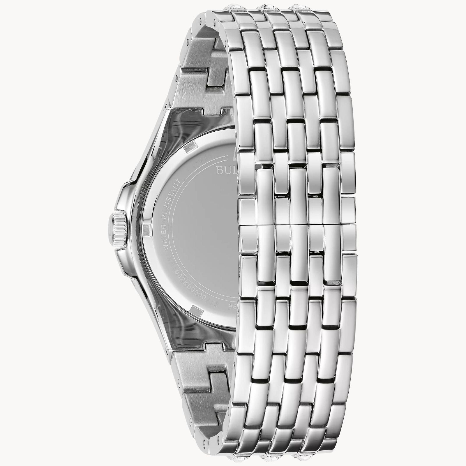 Green Dial Stainless Steel Bracelet Crystal 96A253