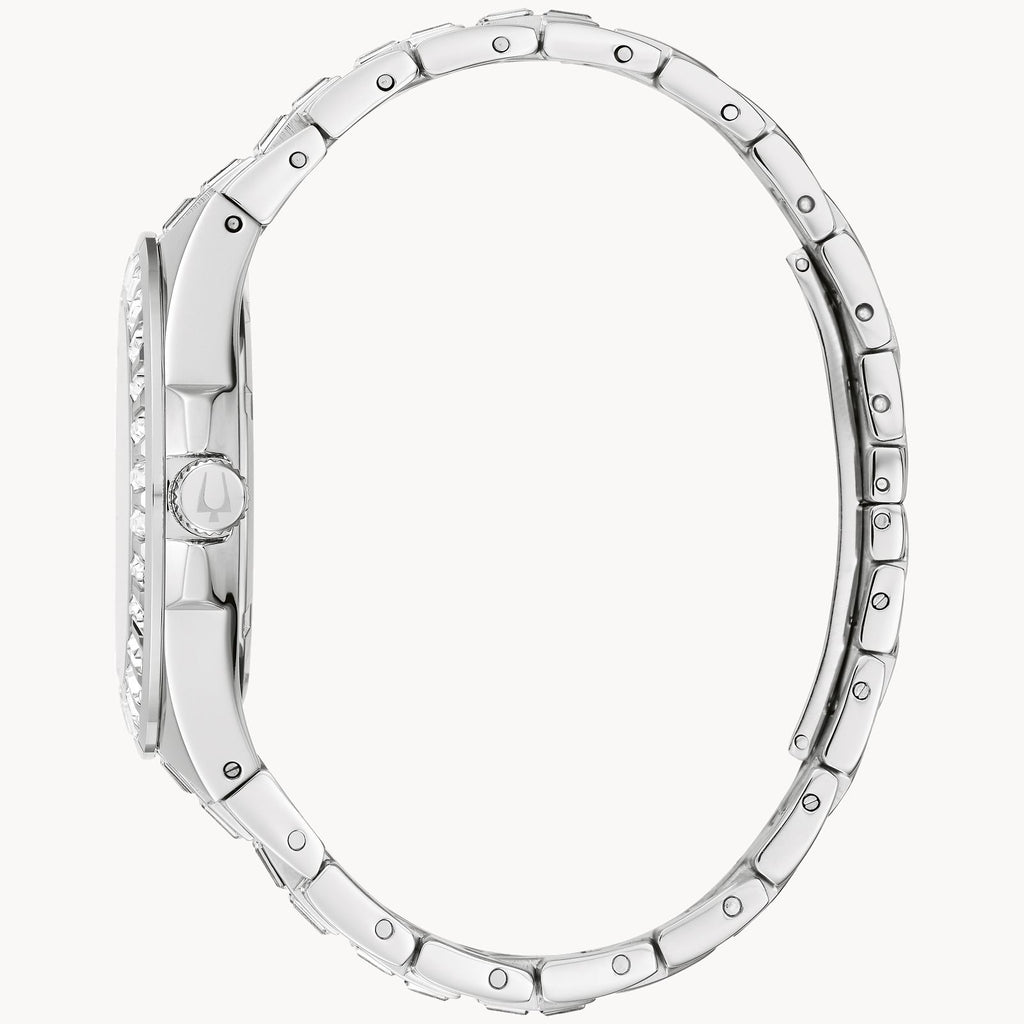 Green Dial Stainless Steel Bracelet Crystal 96A253