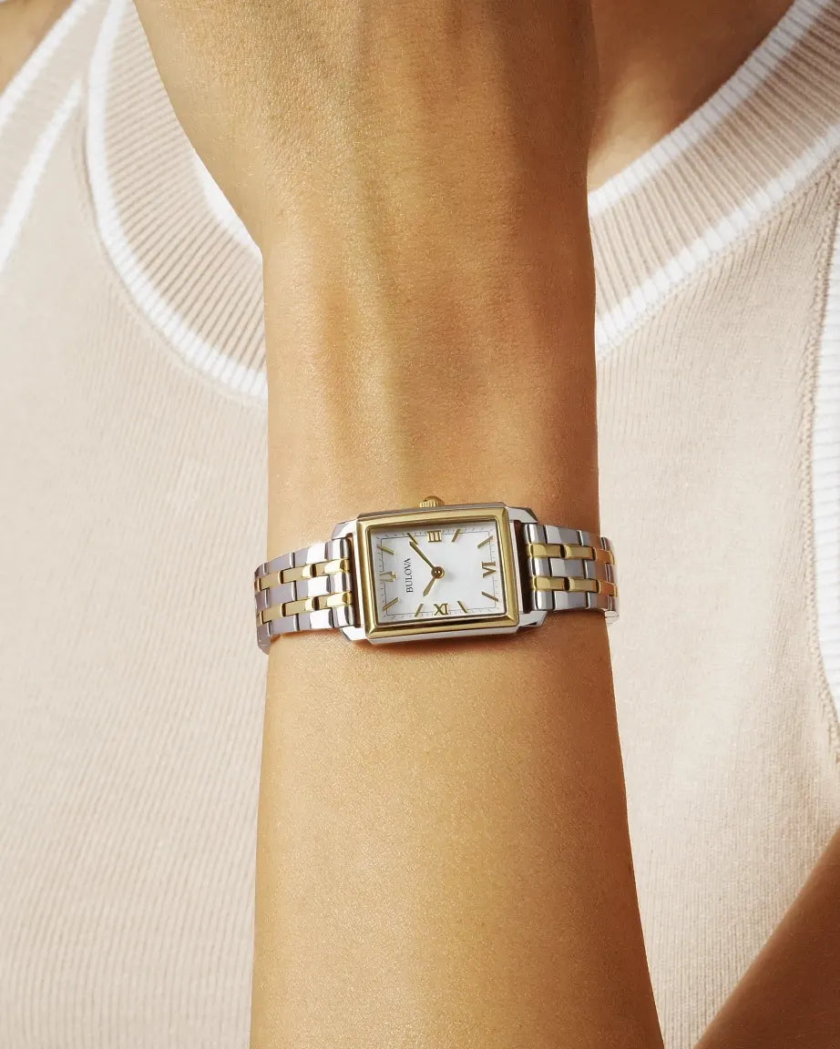 Bulova Sutton Ladies Watch - Two Tone mother-of-pearl dial