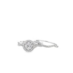 0.50Ct 10K White Gold Diamond Wedding Set Size 7 2.3Dwt