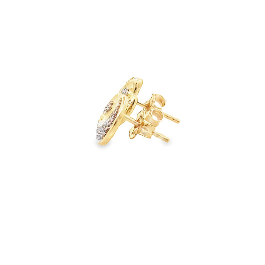 0.20Ctw 10K Yellow Gold Diamond Stud Earrings