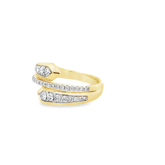 0.50Ctw 14K Yellow Gold Diamond Fashion Ring Size 7 2.9Dwt