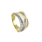 0.84Ctw 14K Yellow Gold Diamond Fashion Ring Size 7 4.0Dwt