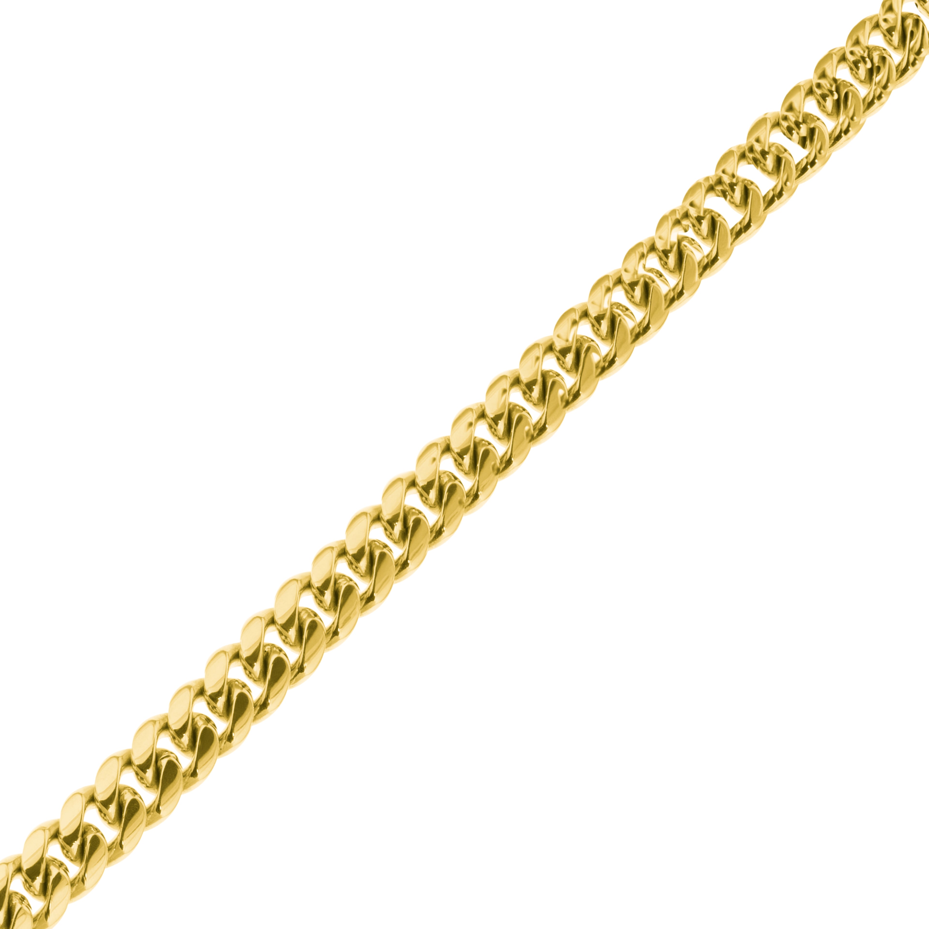 10K Yellow Gold Triple Clasp Cuban Link Bracelet 7Mm 8.5In 19.6Dwt/30.5G
