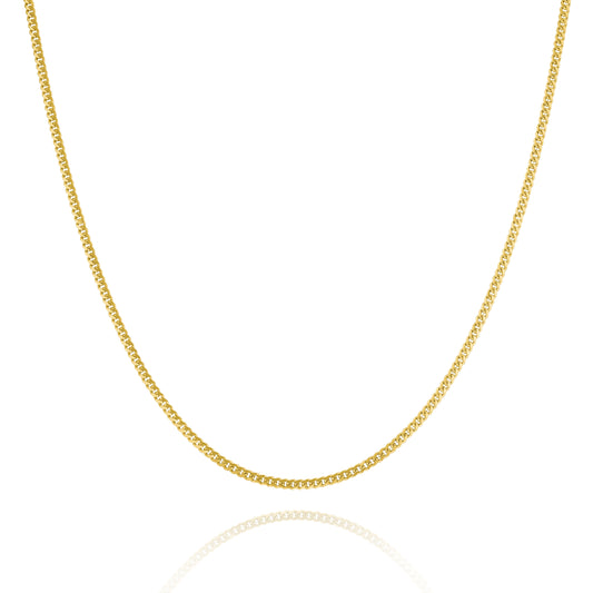 10K Yellow Gold Baby Cuban Link Chain 1.5Mm 18in 1.8Dwt/ 2.8 G