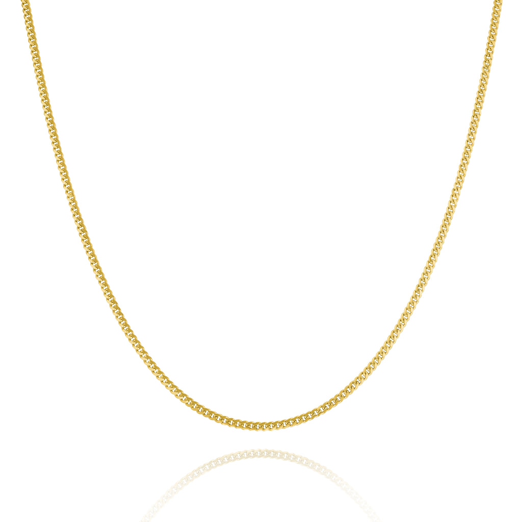 10K Yellow Gold Baby Cuban Link Chain 2Mm 16In 4.5Dwt