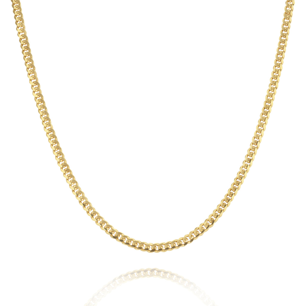 10K Yellow Gold Triple Clasp Cuban Link Chain 5Mm 24In 26.8Dwt