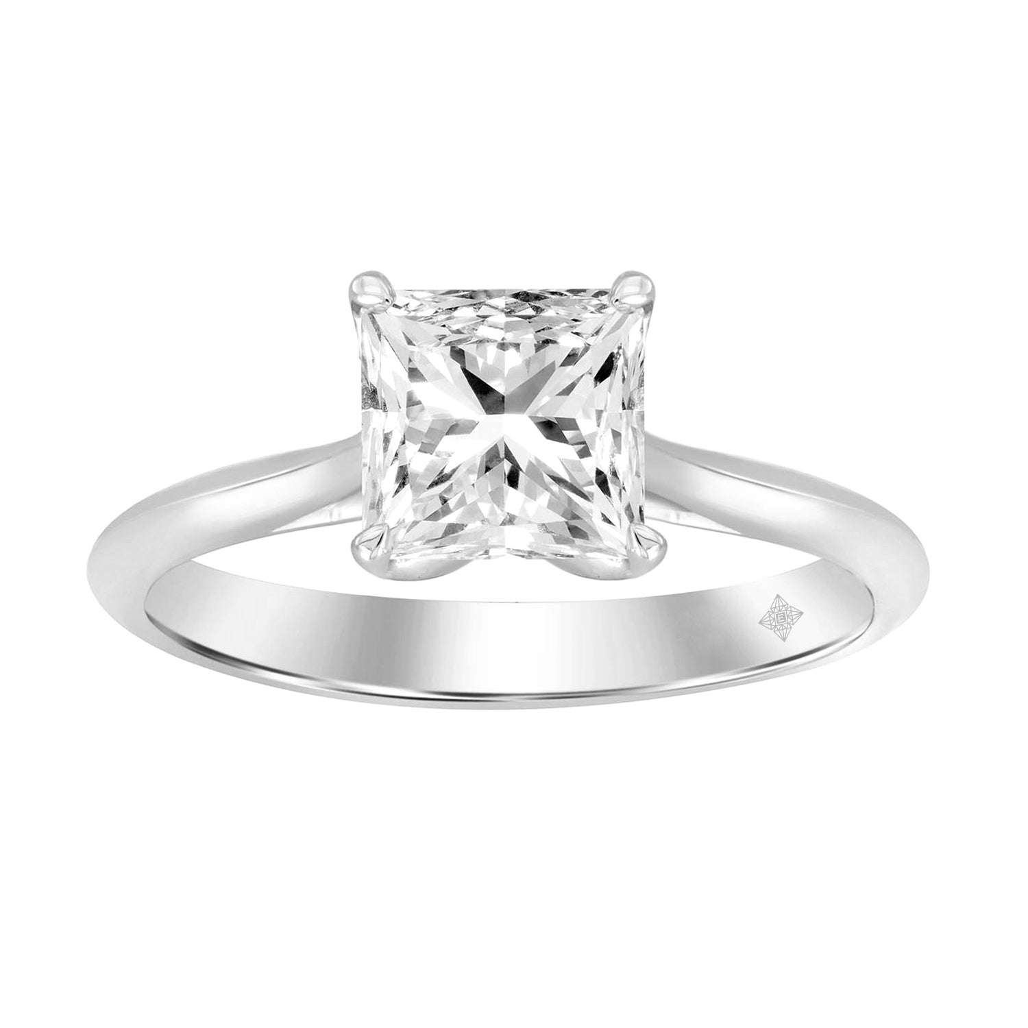 3.00Ct 14K White Gold Lab Grown Diamond Solitaire Engagement Ring Size 7 2.4Dwt