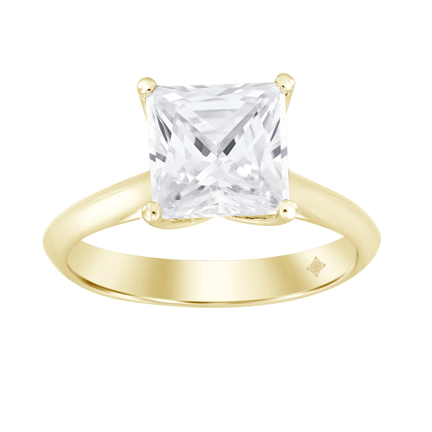3.00Ct 14K Yellow Gold Lab Grown Diamond Solitaire Engagement Ring Size 7 2.6Dwt