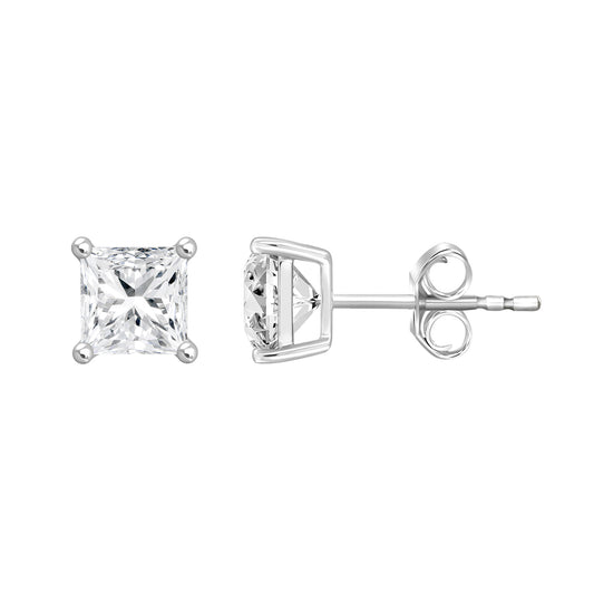 1.50Ct 14K White Gold Lab Grown Diamond Stud Earrings 0.9Dwt