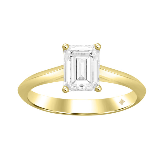 3.00Ct 14K Yellow Gold Lab Grown Diamond Solitaire Engagement Ring Size 7 2.5Dwt