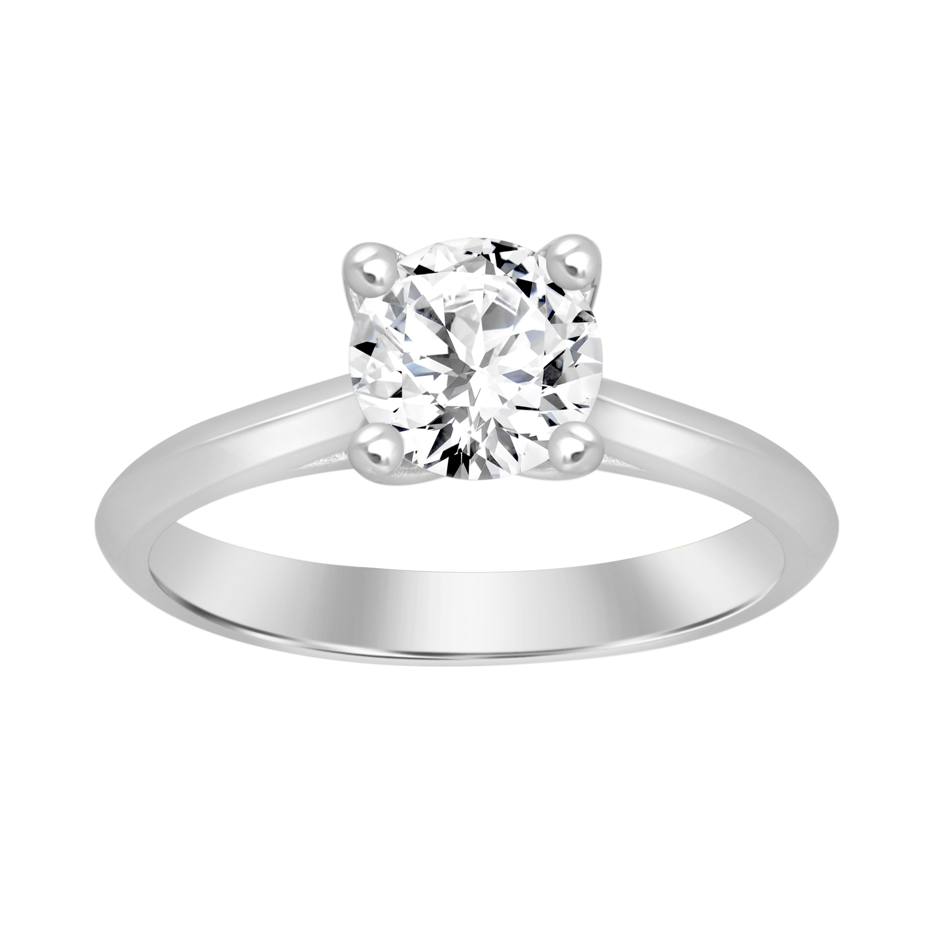 1.50Ct 14K White Gold Lab Grown Diamond Solitaire Engagement Ring Size 7 2.0Dwt