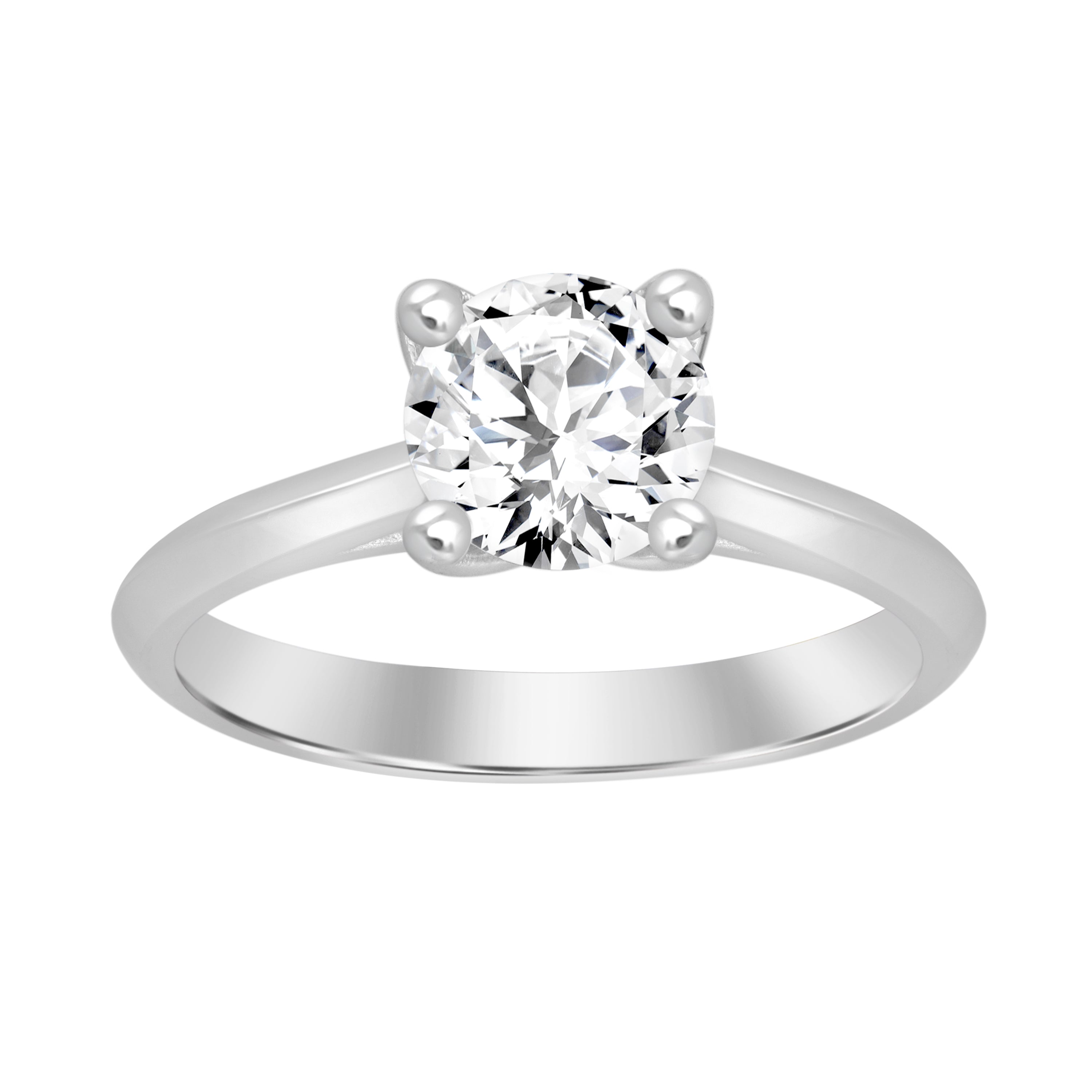 2.00Ct 14K White Gold Lab Grown Diamond Solitaire Engagement Ring Size 7 2.2Dwt