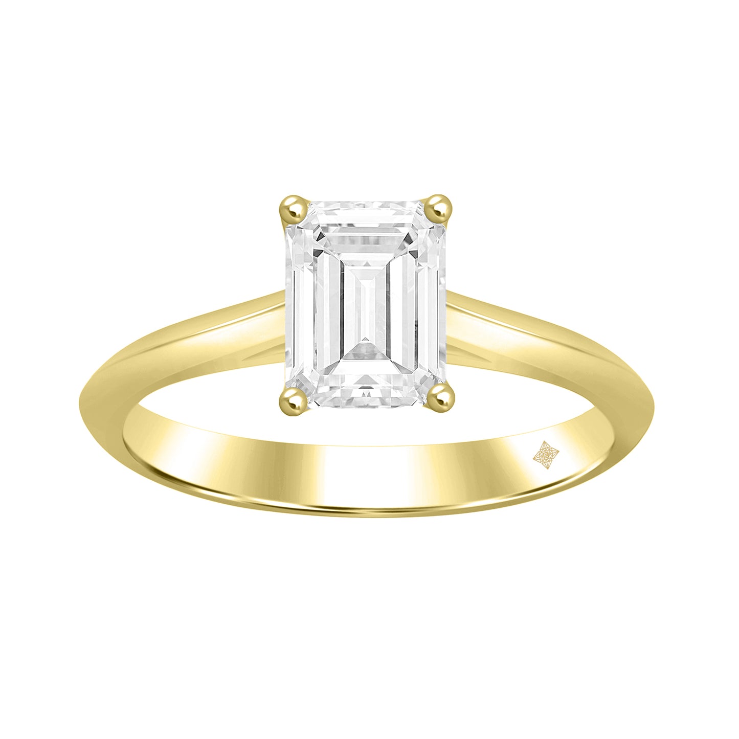 1.50Ct 14K Yellow Gold Lab Grown Diamond Solitaire Engagement Ring Size 7 2.0Dwt
