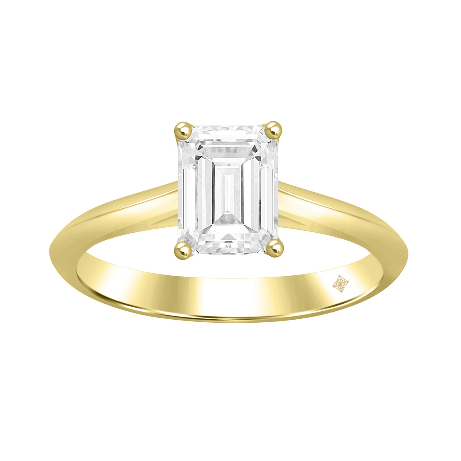 1.50Ct 14K Yellow Gold Lab Grown Diamond Solitaire Engagement Ring Size 7 2.0Dwt