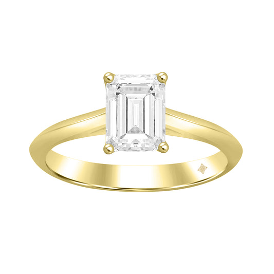 1.50Ct 14K Yellow Gold Lab Grown Diamond Solitaire Engagement Ring Size 7 2.0Dwt