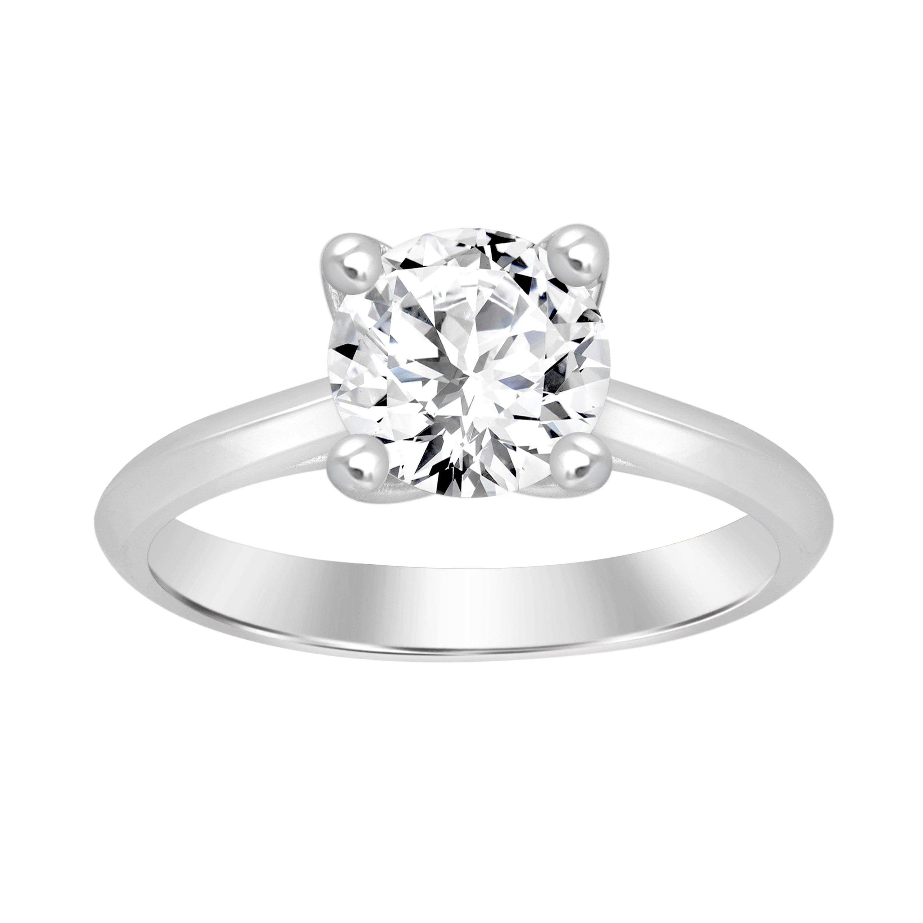 3.00Ct 14K White Gold Lab Grown Diamond Solitaire Engagement Ring Size 7 2.7Dwt