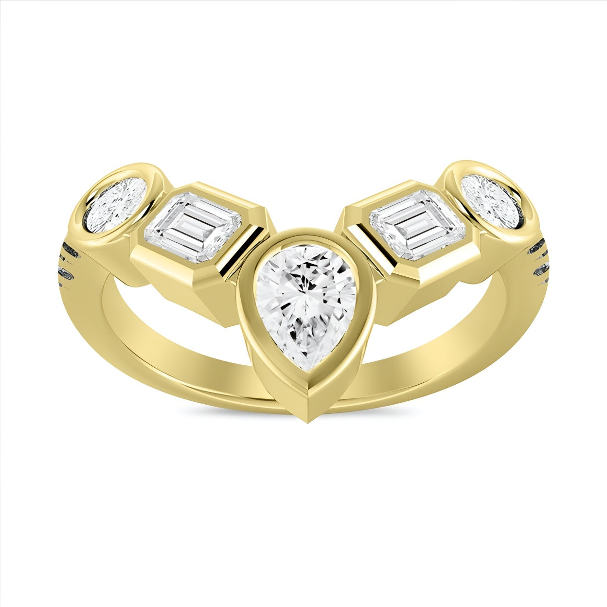 1.0Ct 14K Yellow Gold Lab Grown Diamond Wedding Band Size 7 2.0Dwt