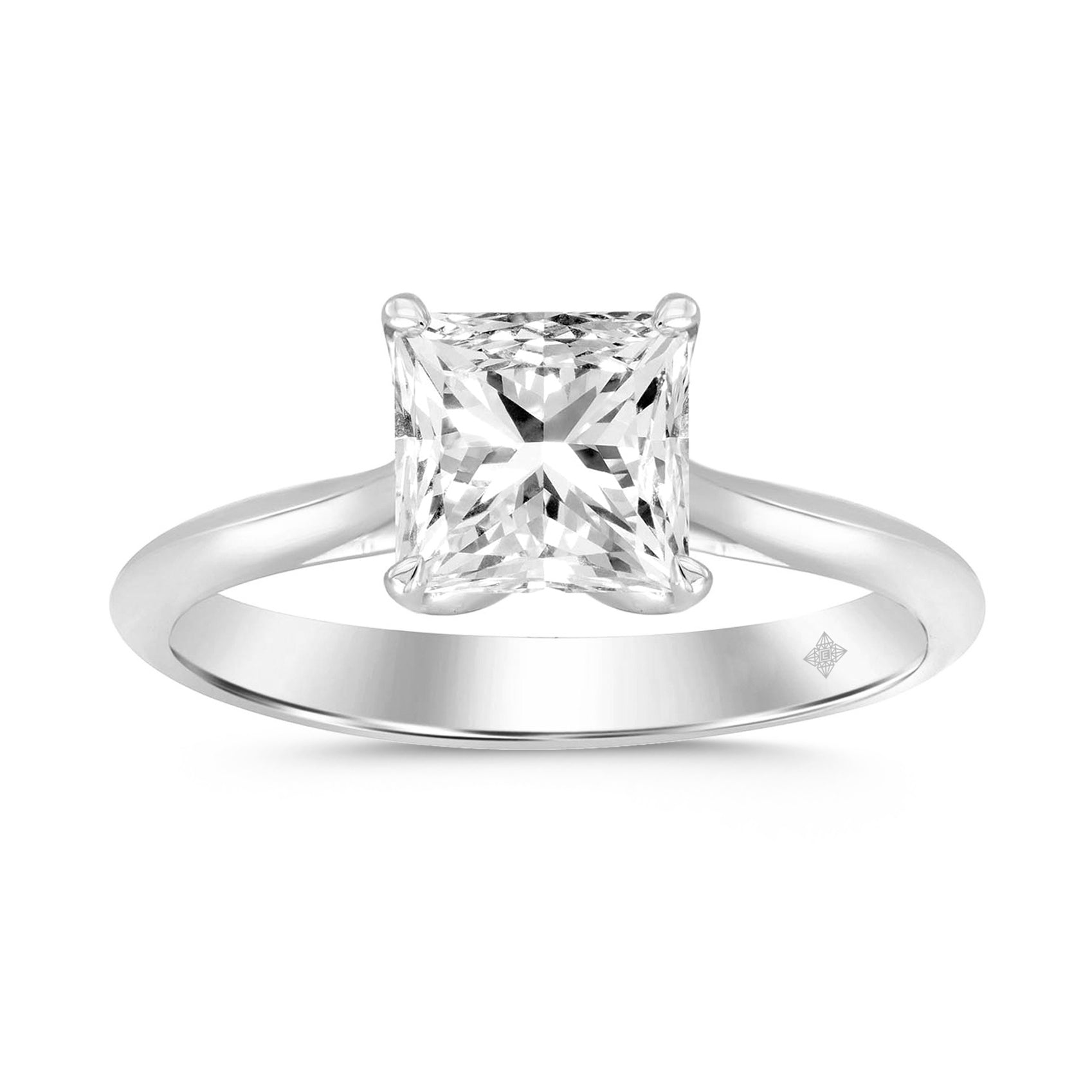 2.50Ct 14K White Gold Lab Grown Diamond Solitaire Engagement Ring Size 7 2.4Dwt