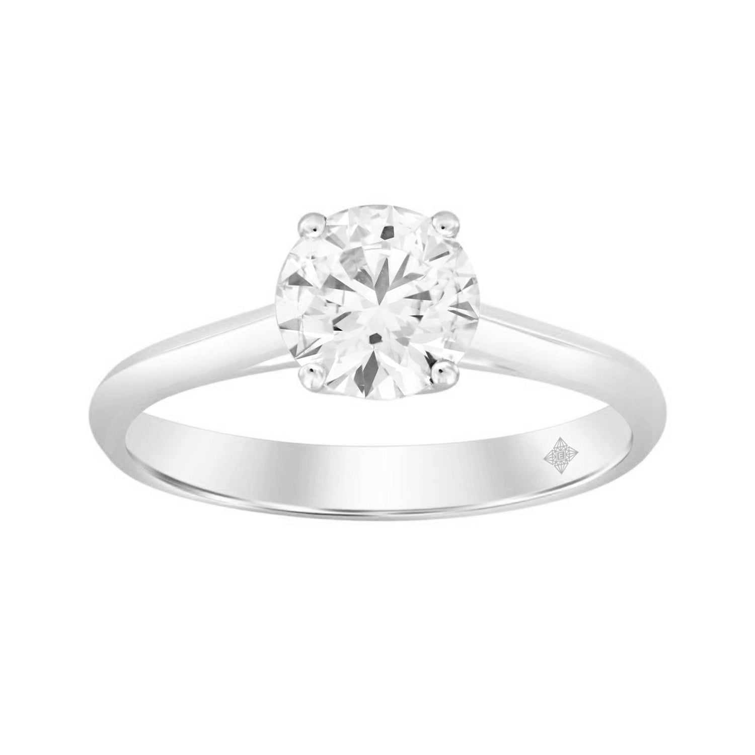 2.50Ct 14K White Gold Lab Grown Diamond Solitaire Engagement Ring Size 7 2.5Dwt