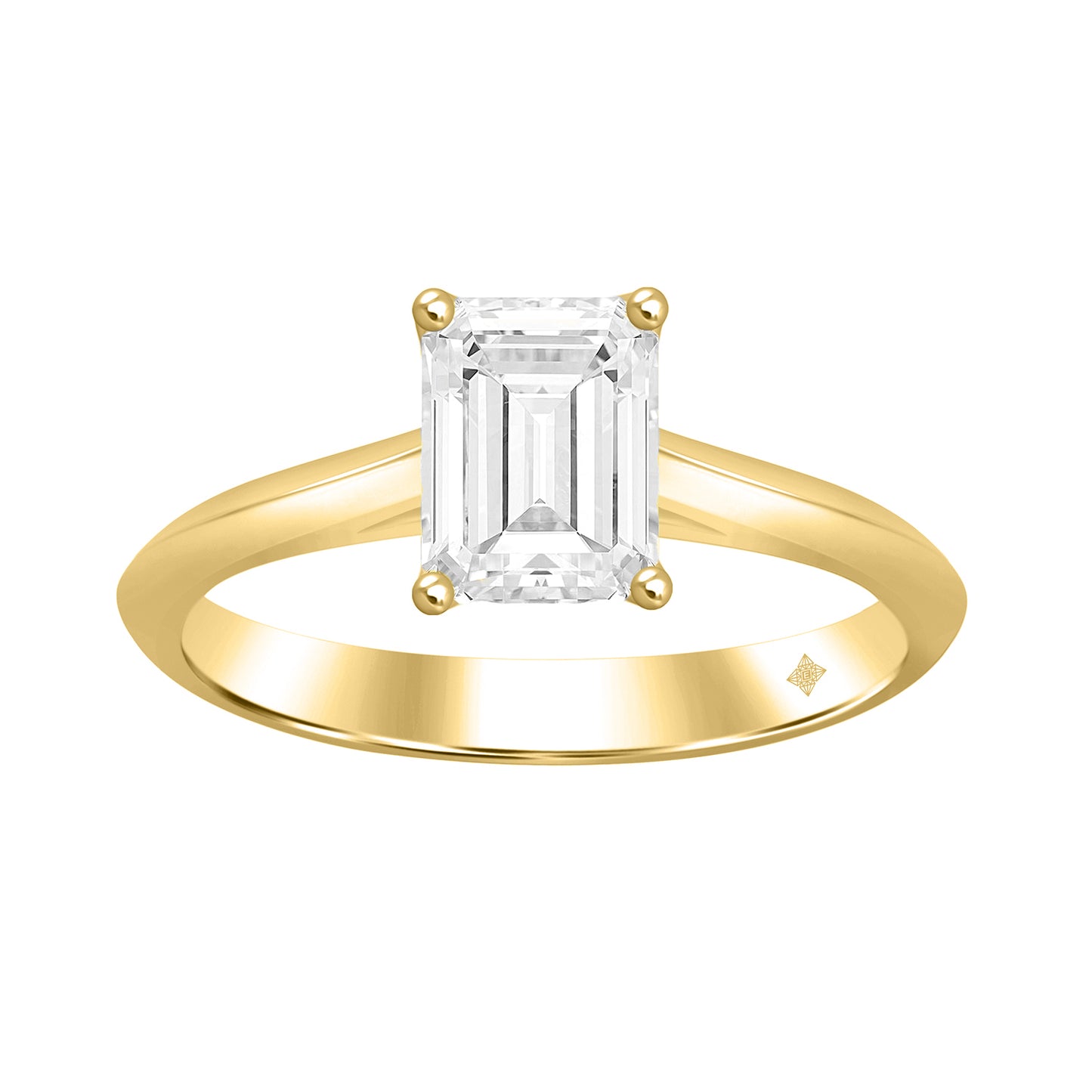 4.00Ct 14K Yellow Gold Lab Grown Diamond Solitaire Engagement Ring Size 7 2.8Dwt