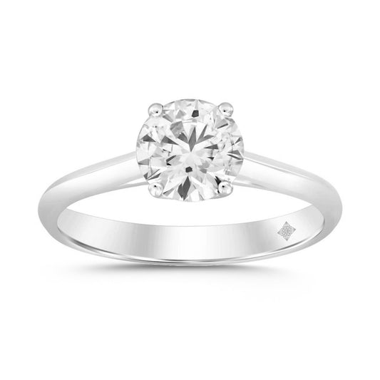 4.00Ct 14K White Gold Lab Grown Diamond Solitaire Engagement Ring Size 7 2.5Dwt