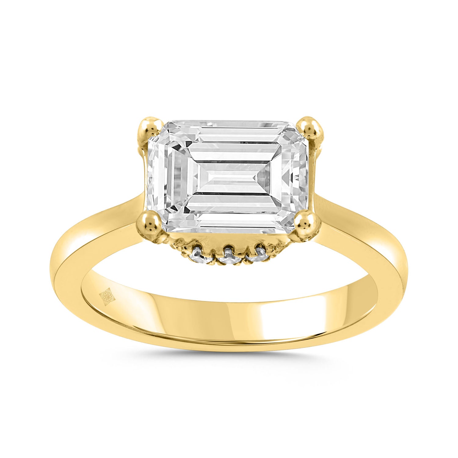 3.25Ct 14K Yellow Gold Lab Grown Diamond Engagement Ring Size 7 3.2Dwt