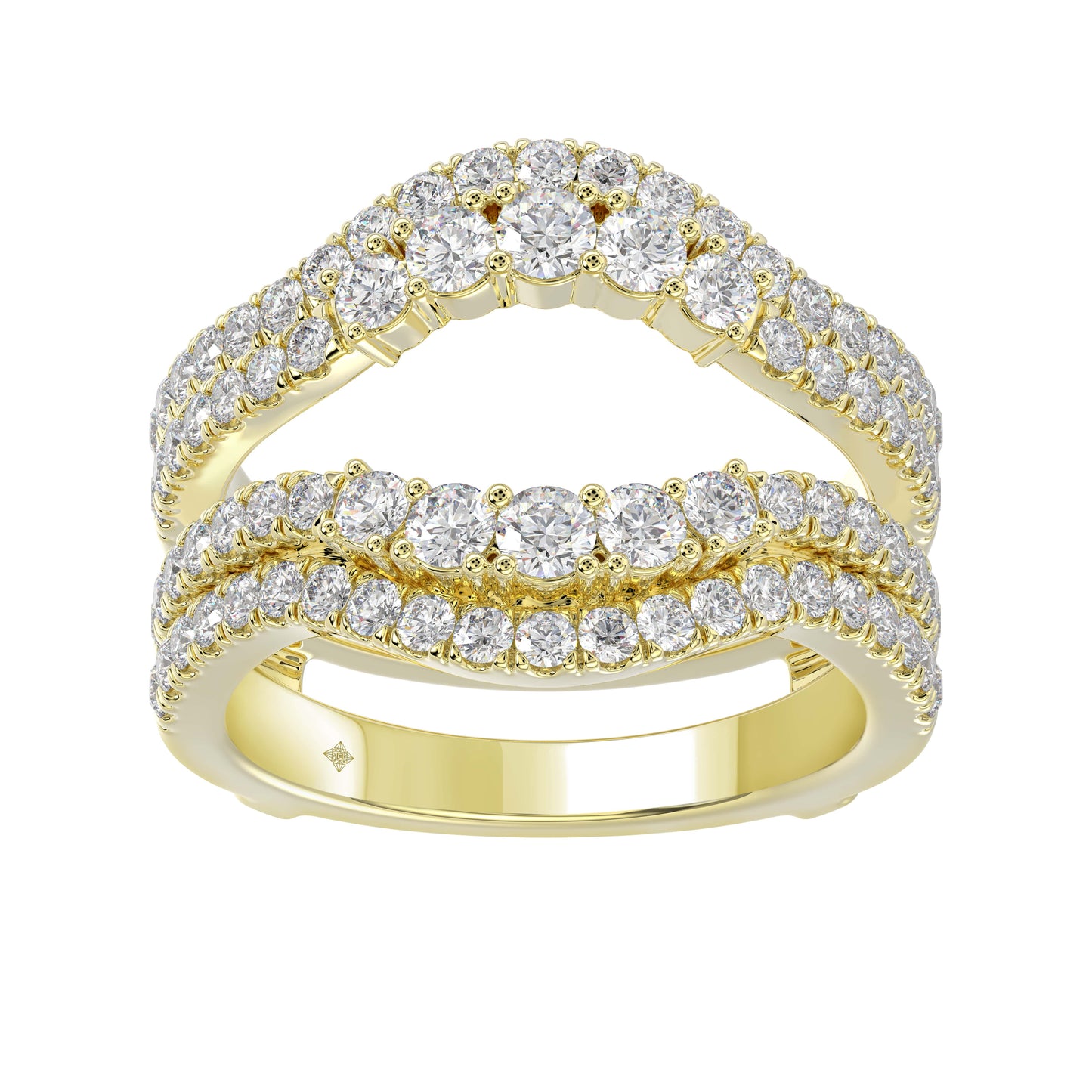 1.25Ct 14K Yellow Gold Lab Grown Diamond Fashion Ring Size 7 5.0Dwt