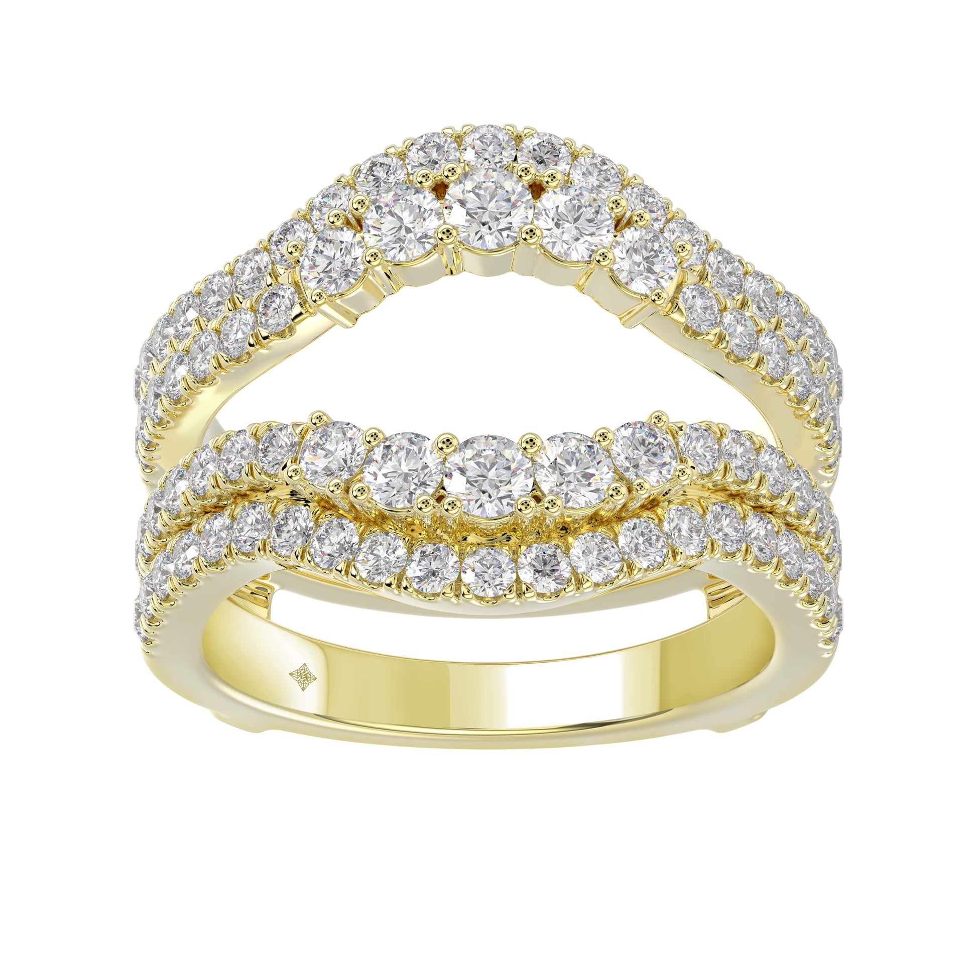 1.25Ct 14K Yellow Gold Lab Grown Diamond Fashion Ring Size 7 5.0Dwt