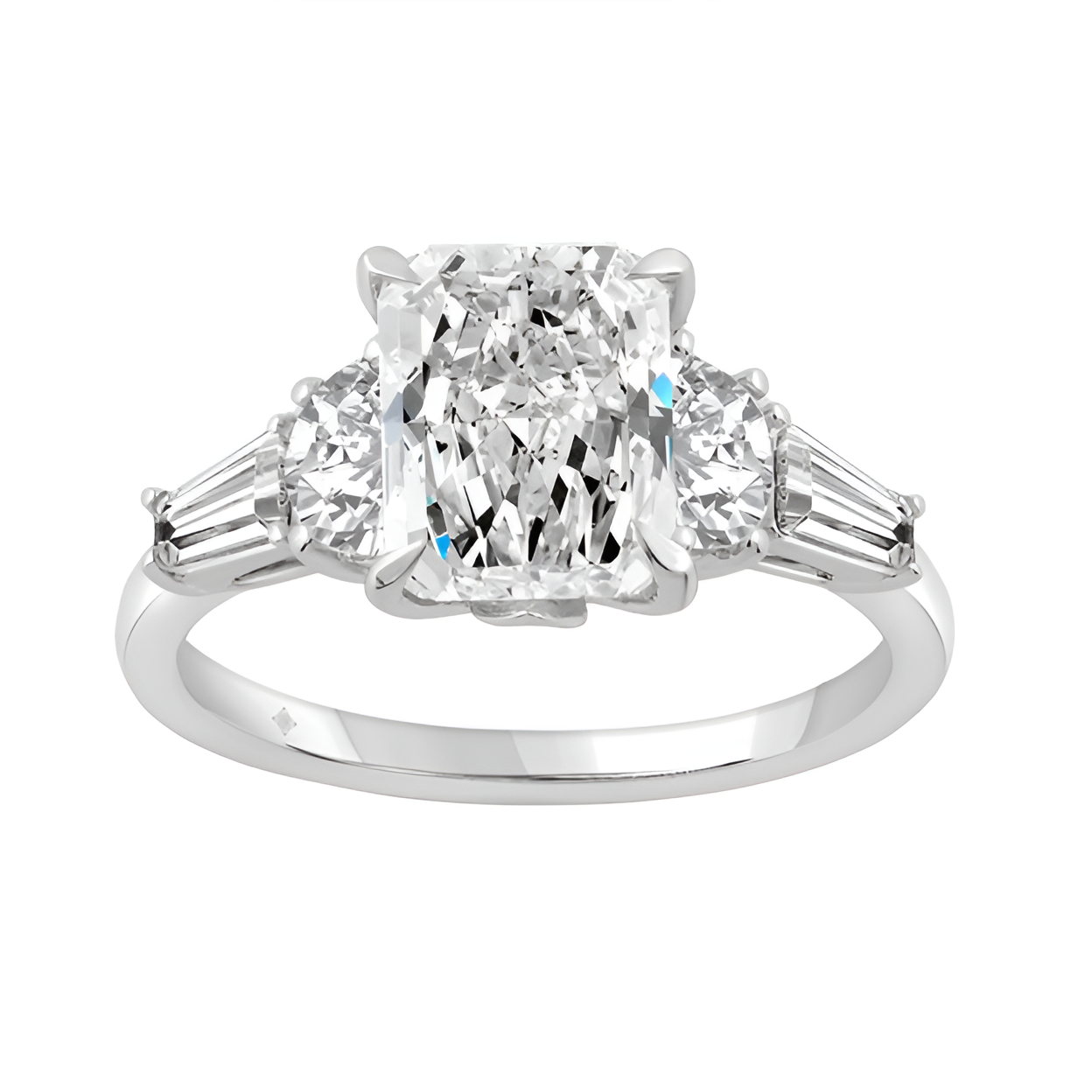 4.05Ctw 14K White Gold Lab Grown Diamond Solitaire Engagement Ring Size7 2.9Dwt