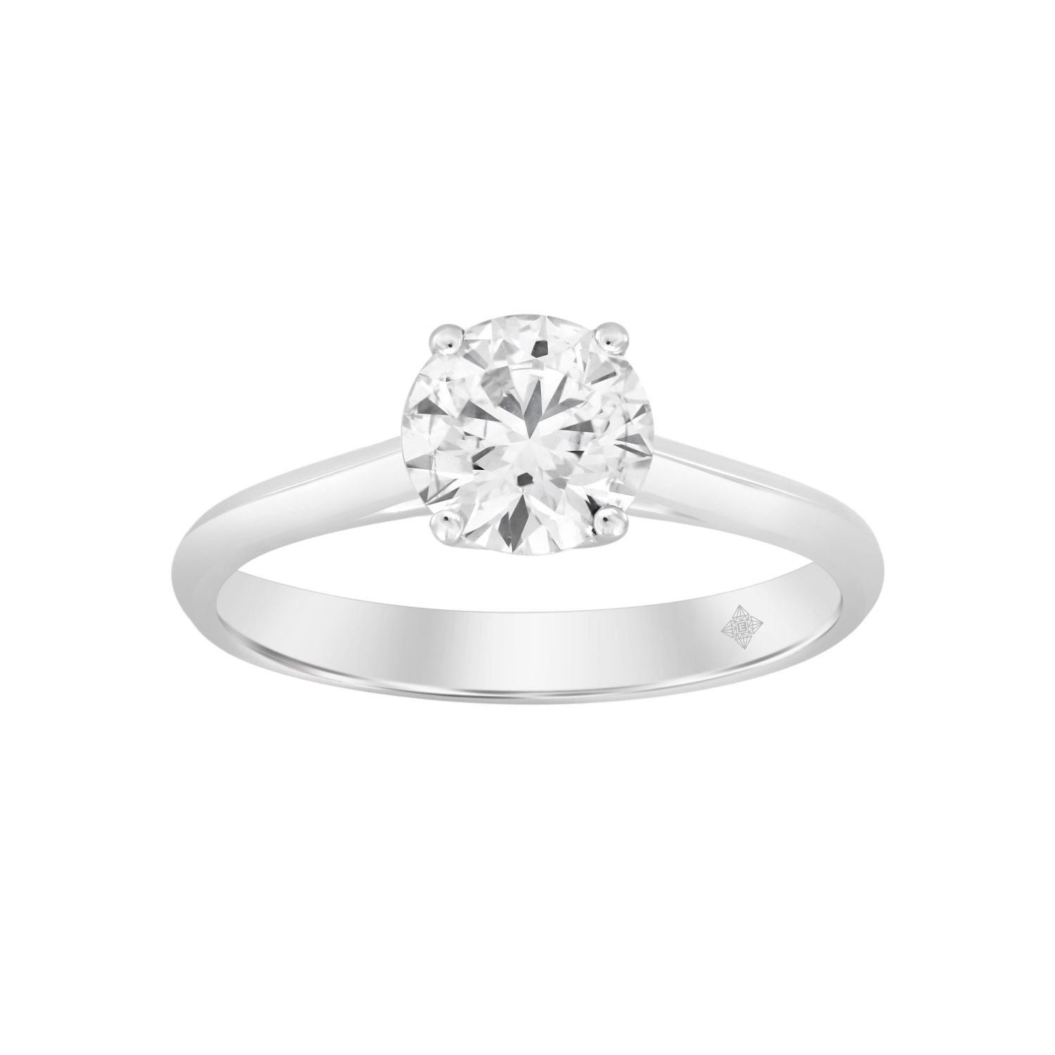 1.00Ct 14K White Gold Lab Grown Diamond Solitaire Engagement Ring Size 7 1.7Dwt