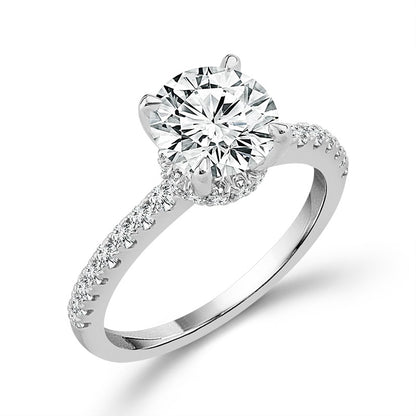 Diamond Bridal Set 1 1/2 ct tw Center RD 14k White Gold
