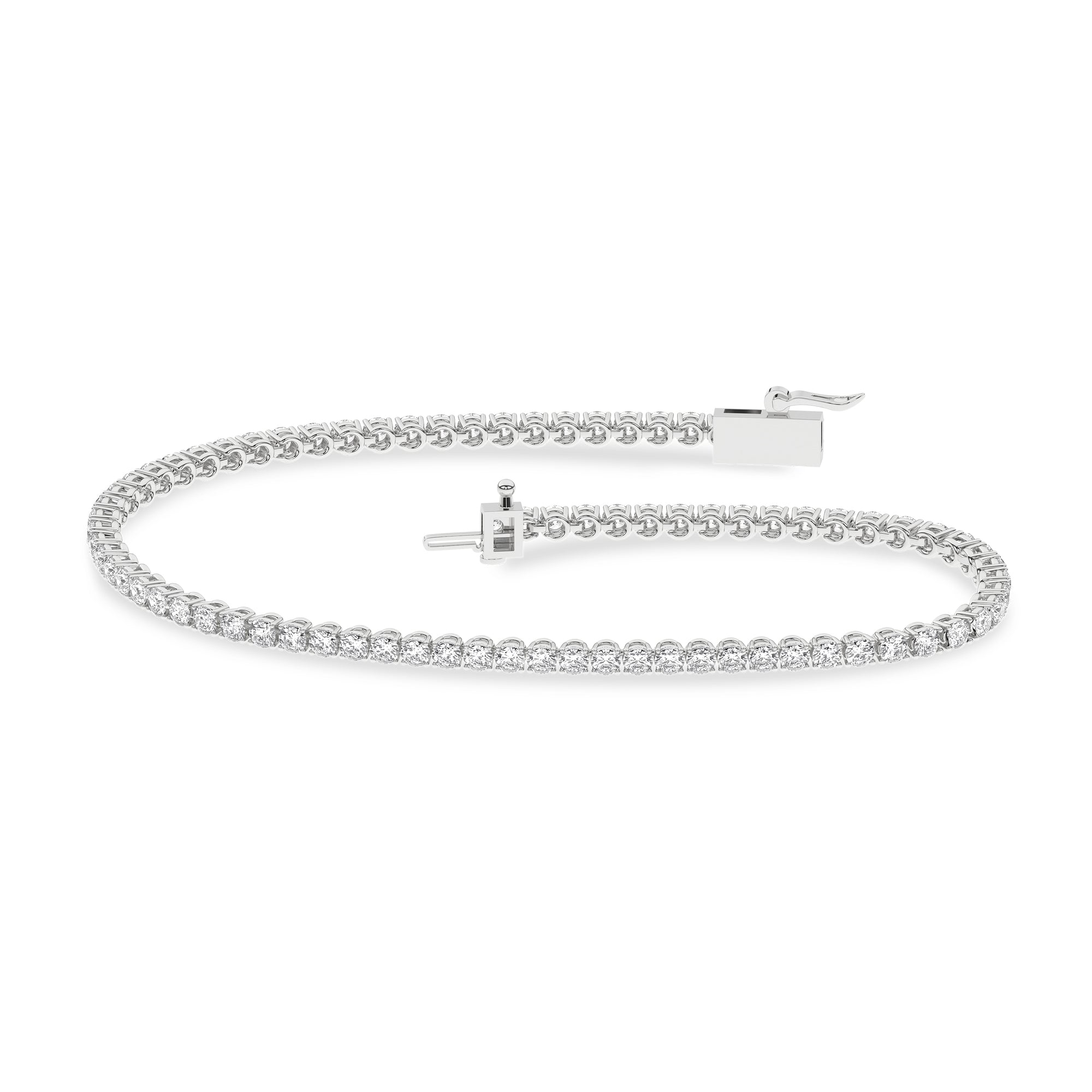 3.00Ctw 14K White Gold Lab Grown Diamond Tennis Bracelet 7.25In Igi Certified