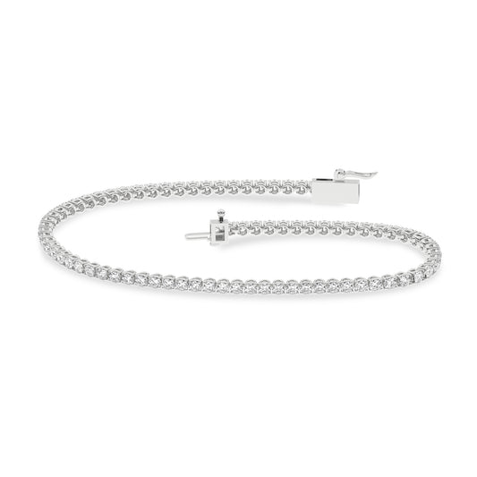 3.00Ctw 14K White Gold Lab Grown Diamond Tennis Bracelet 7.25In Igi Certified