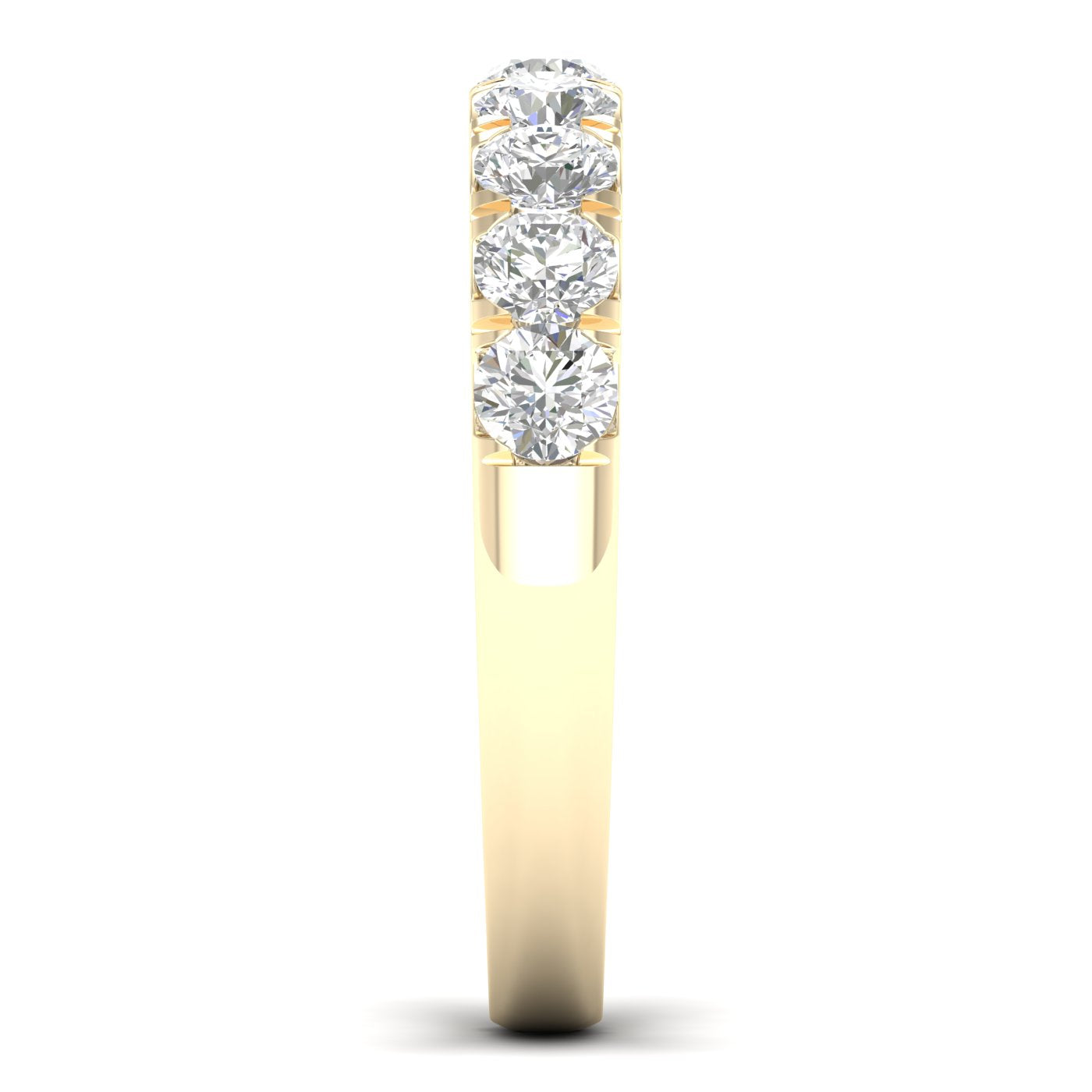 1.00Ctw 14K Yellow Gold Lab Grown Diamond Wedding Band Size 7 2.1Dwt