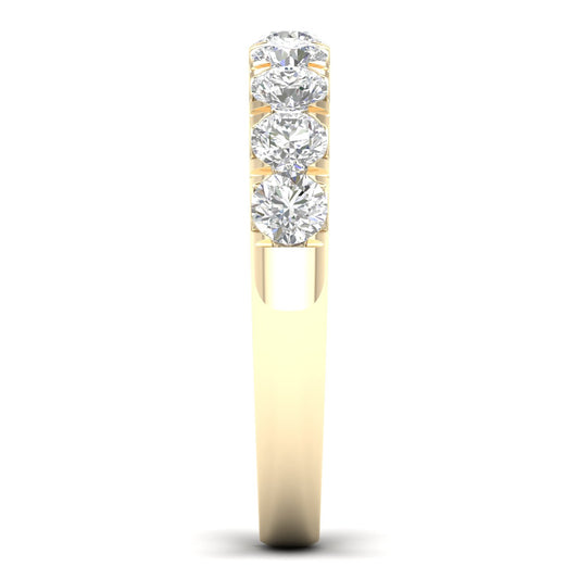 1.00Ctw 14K Yellow Gold Lab Grown Diamond Wedding Band Size 7 2.1Dwt