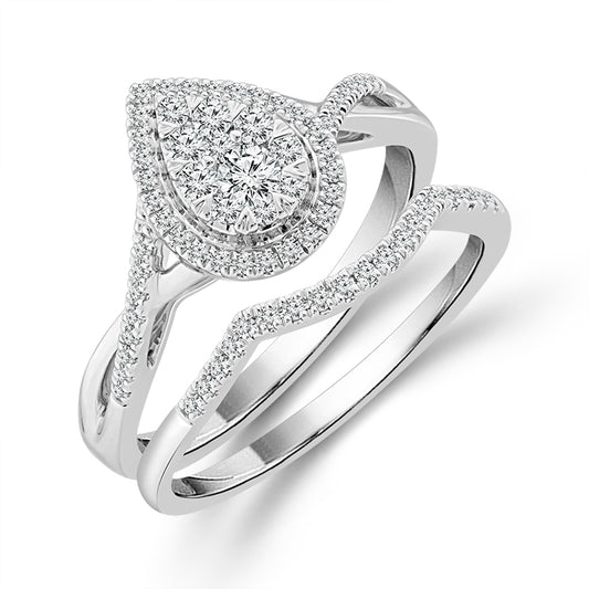 Diamond Bridal Set 0.4 ct tw 10k White Gold