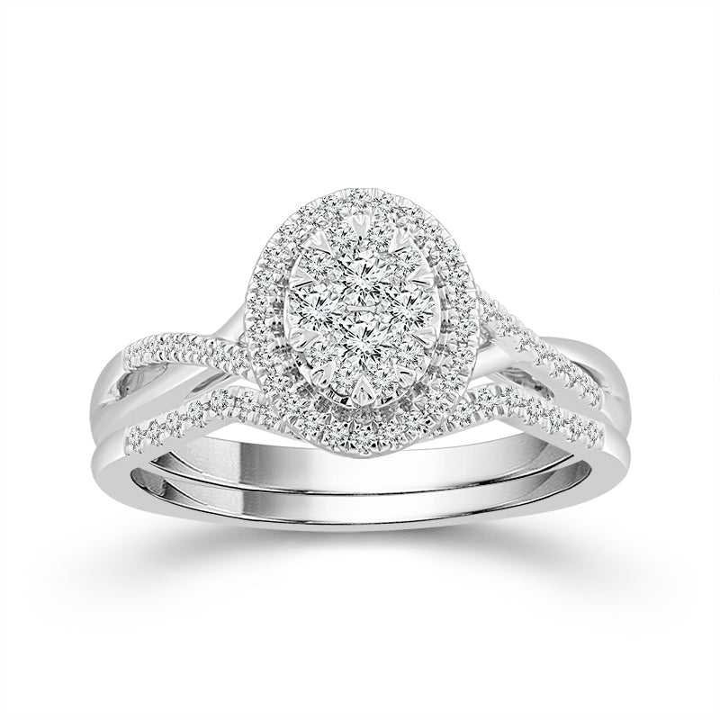 Diamond Bridal Set 0.4 ct tw 10k White Gold